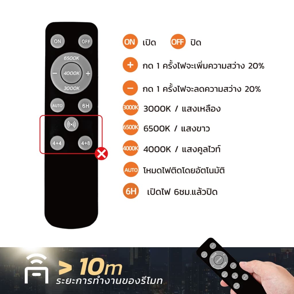 MODI ไฟสปอตไลท์โซล่าเซลล์ 200W เปิดได้ 3 แสง ระดับกันน้ำIP65 ระบบสว่างค้าง ไฟพลังงานแสงอาทิตย์ รูปที่ 6