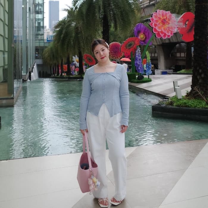 Frost Petal Top เสื้อสาวอวบ รูปที่ 9