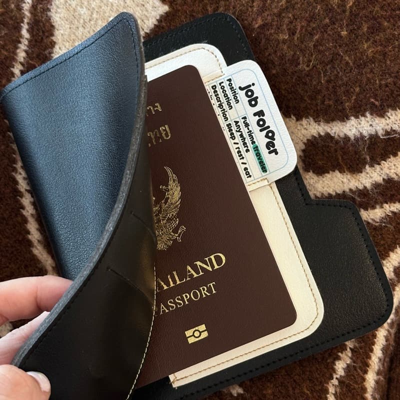 Passport case passport holder เคสพาสปอร์ต ซองหนังใส่พาสปอร์ต รูปที่ 8