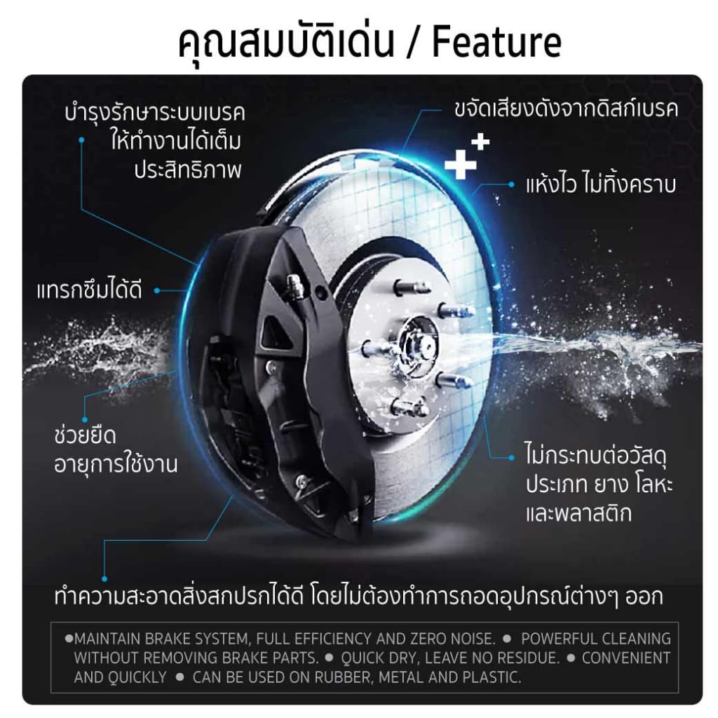 ** ** สเปรย์ขจัดคราบน้ำมัน SUMO น้ำยาขจัดน้ำมัน ล้างห้องเครื่อง ล้างเบรค ทำความสะอาดเบรค ซูโม่ SB+ รูปที่ 4