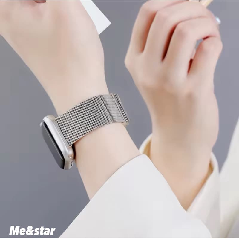 สายแม่เหล็ก เลสล็อค 49/41/42/46/45mm สไตล์นาฬิกาสำหรับ iWatch 10 9 ultra 8 7 6 SE 5 4 สแตนเลส,สายสําหรับ Apple Watch รูปที่ 4