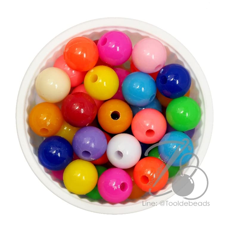 ลูกปัดพลาสติก สีสด ตราเสือ ตราจระเข้ รูปที่ 4
