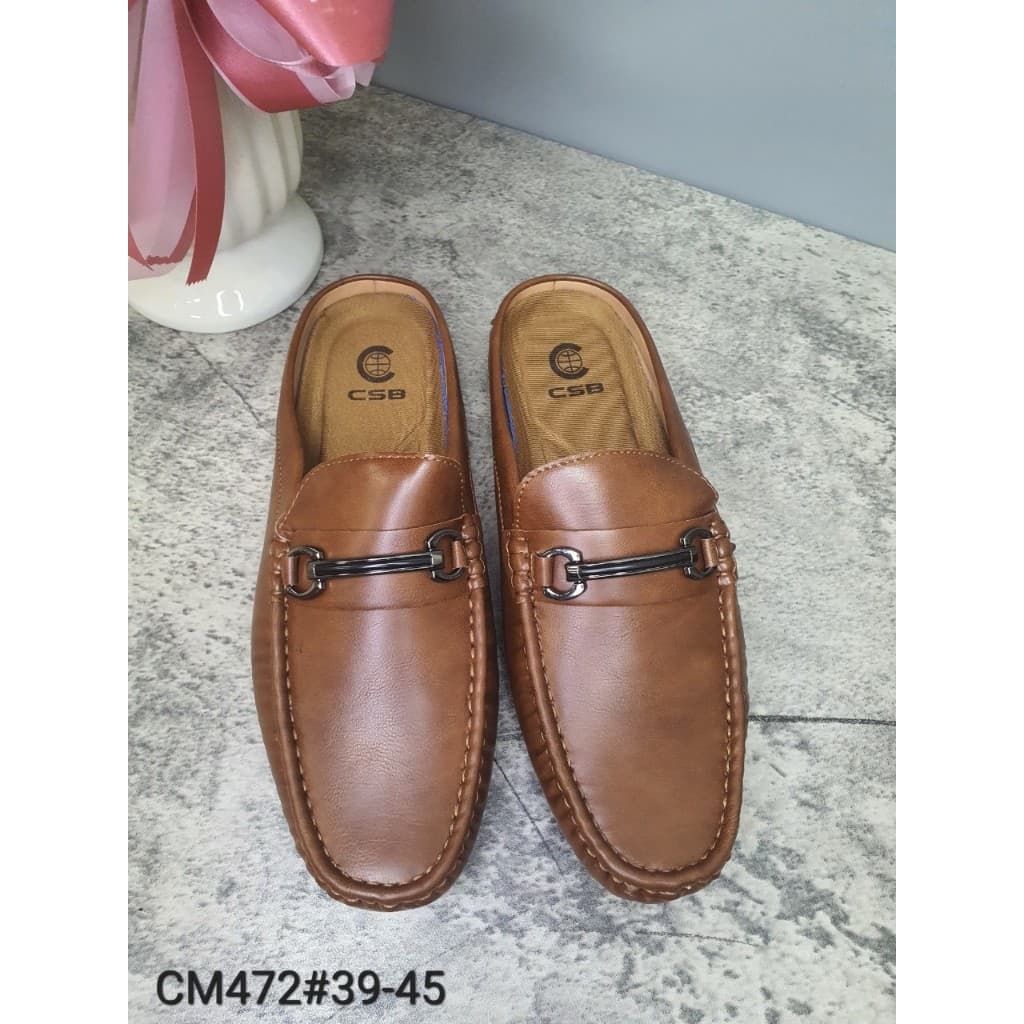 CM472รองเท้าหนังนิ่มผู้ชายเปิดส้นพื้นเตี้ยไซส์39-45มี3สี รูปที่ 3