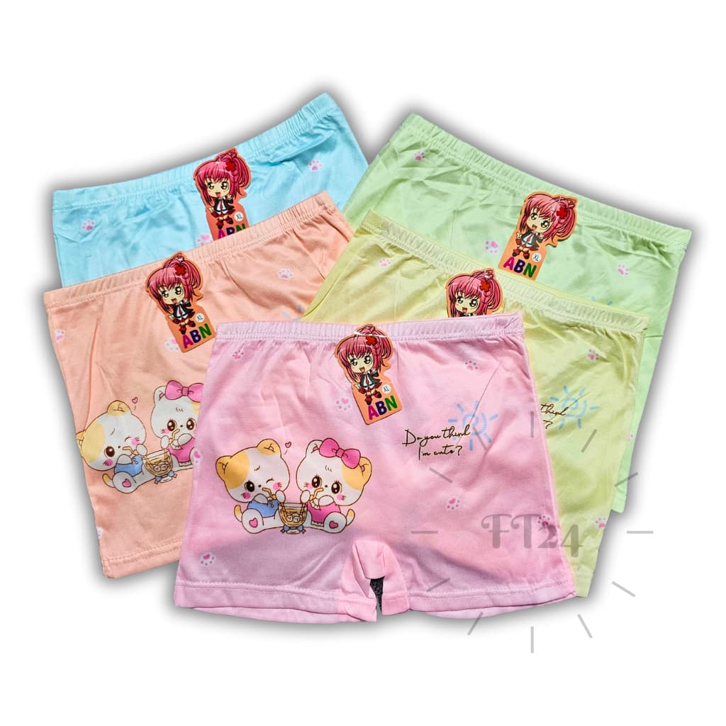 ABN Kids แพค 10 ตัว กางเกงในเด็กผู้หญิง สีพาสเทล สุ่มลาย 1 แพค/ลาย น่ารัก ใส่สบาย แบรนด์ไทย รูปที่ 4