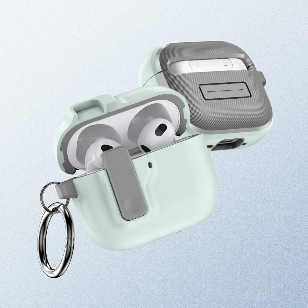เคส สำหรับ Airpods 4 Pro3 และ pro2 ฝาล็อค 2ชั้น พร้อมห่วงคล้อง รูปที่ 6