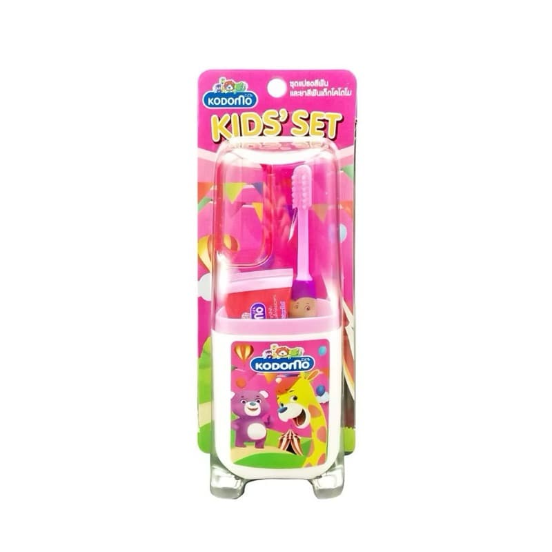 KODOMO KIDS' SET โคโดโม ชุดแปรงสีฟัน ยาสีฟัน สำหรับเด็ก ขนาดพกพา 1 ชุด รูปที่ 2