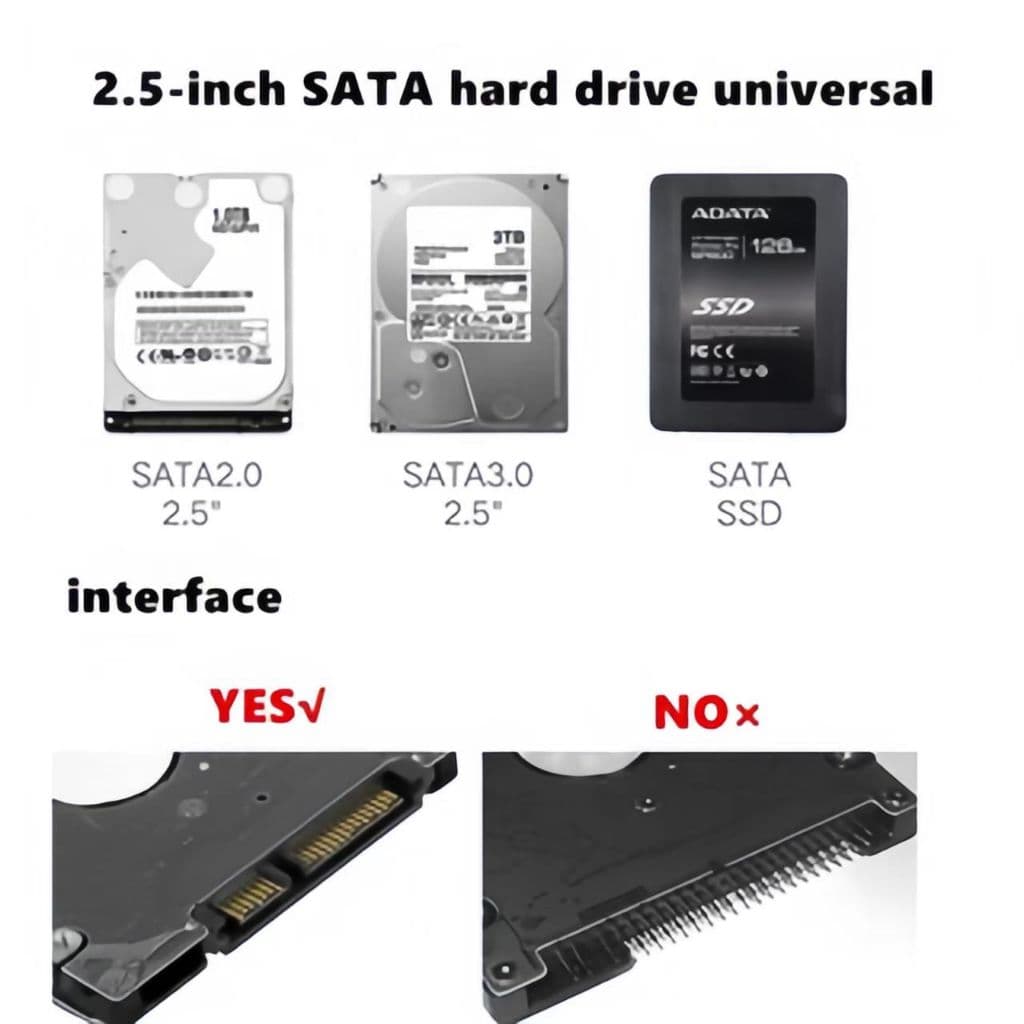 USB3.0 ถึง SATA3.0 กล่องเก็บฮาร์ดดิสก์ภายนอกพร้อมสายเชื่อมต่อ SATA เป็น USB รูปที่ 4