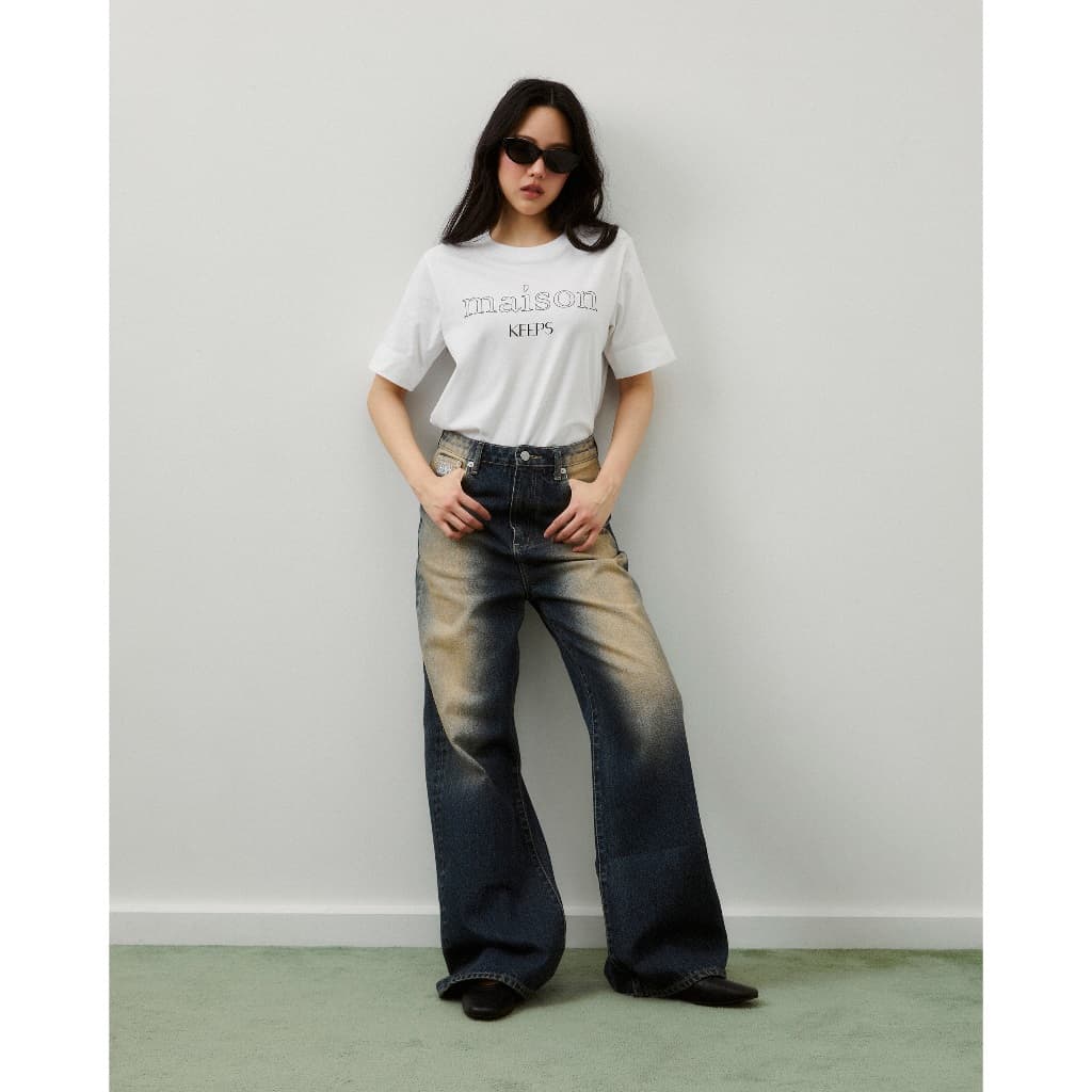 maison KEEPS | Astro Baggy Jeans | Unisex | กางเกงยีนส์ ทรงกระบอกใหญ่ รูปที่ 8