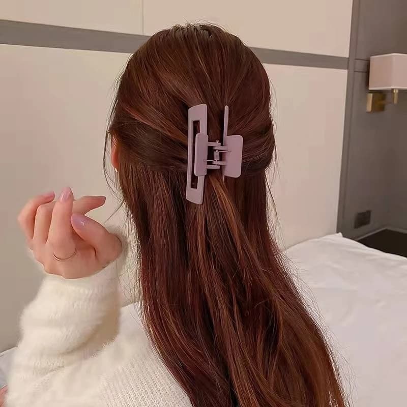 กิ๊บหนีบผมเกาหลีขนาดกลางสี่เหลี่ยมสีด้านขนาด4.5-8.5cm รูปที่ 5