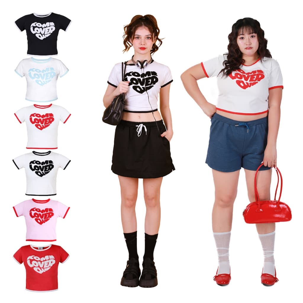 kome.offi เสื้อยืดปักขนหัวใจ รุ่น KOME LOVER CLUB รูปที่ 1