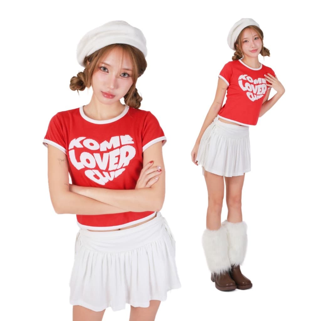 kome.offi เสื้อยืดปักขนหัวใจ รุ่น KOME LOVER CLUB รูปที่ 9