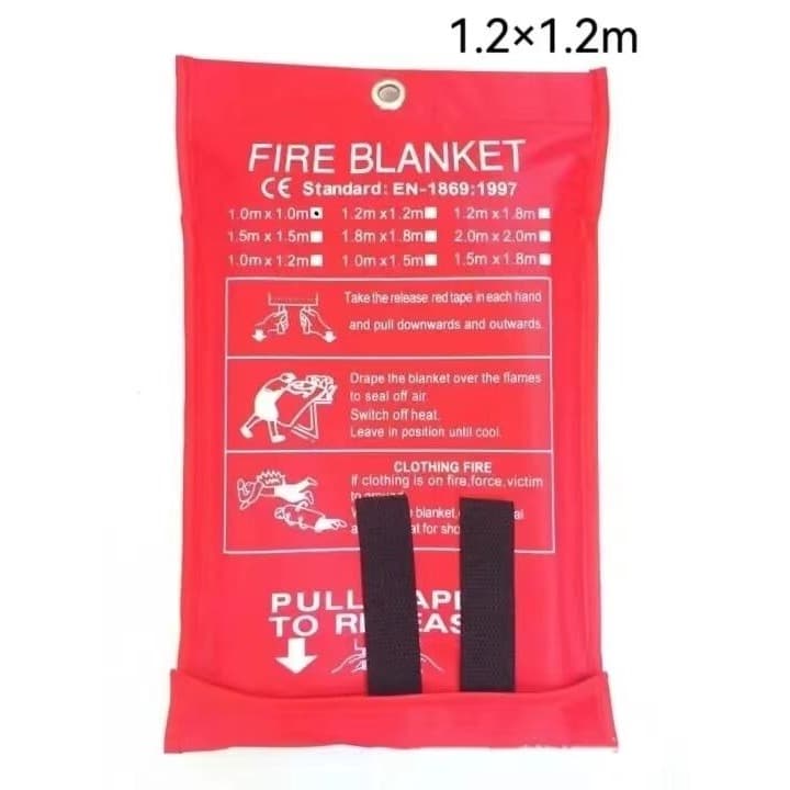 ควรมี! ผืนใหญ่! ผ้าดับไฟ ผ้าห่มกันไฟ Fire Blanket 1.5x1.5 ผ้าห่มหนีไฟ เส้นใยแก้วซิลิก้าพิเศษ คลุมตัวกันไฟ ใช้ในครัว ไปแค รูปที่ 8