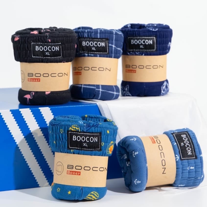 กางเกงบ๊อกเซอร์ผู้ชาย Boxer Boocon พิมพ์ลาย ลายสวย คุณภาพดี ผ้านุ่มใส่สบาย ไม่ยืด ไม่ย้วย ผ้าระบายอากาศ รูปที่ 9