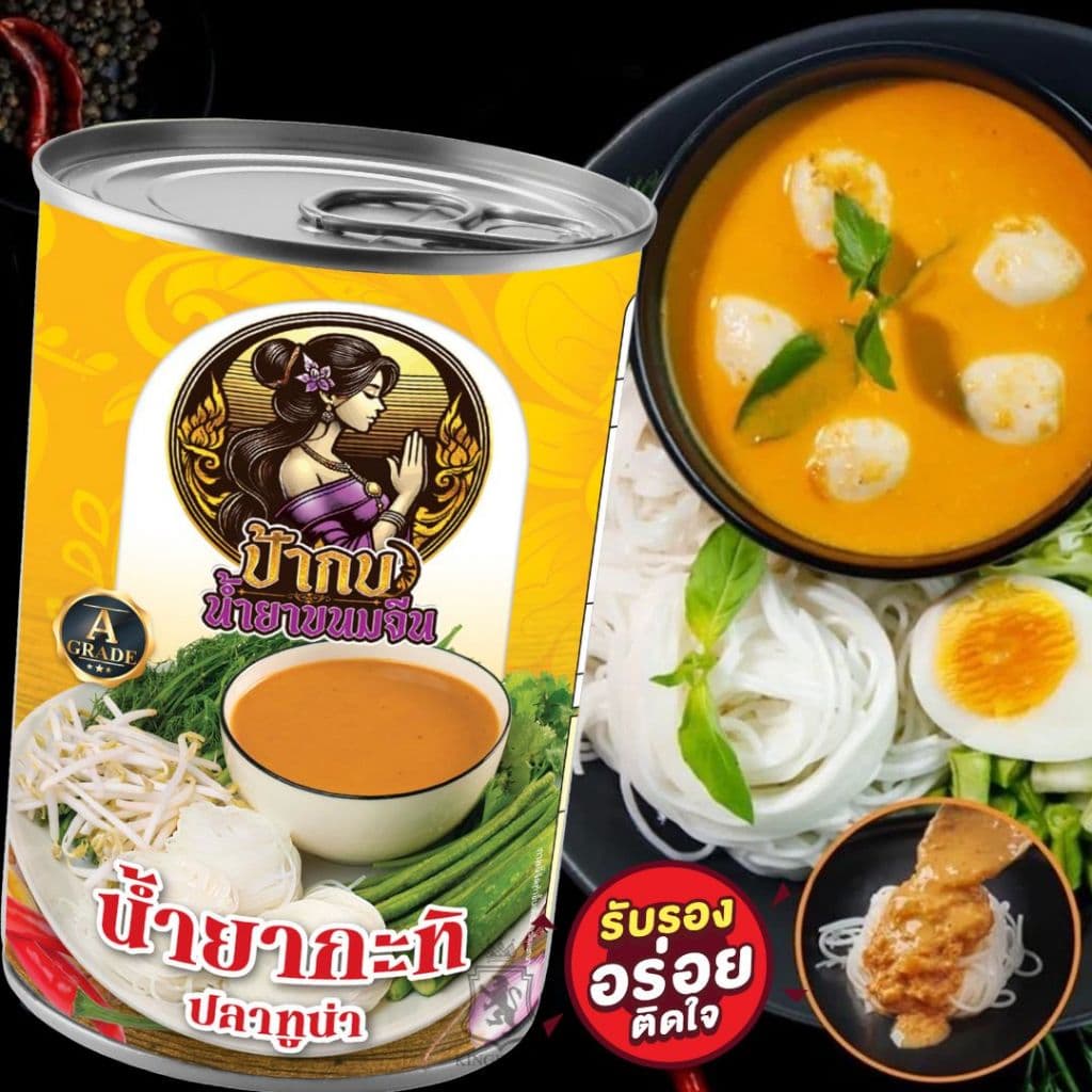 ชุดลองชิม น้ำยาขนมจีน สำเร็จรูปกระป๋องพร้อมทาน รสชาติหอมเครื่องเทศ เก็บได้นาน 3 ปี รูปที่ 5