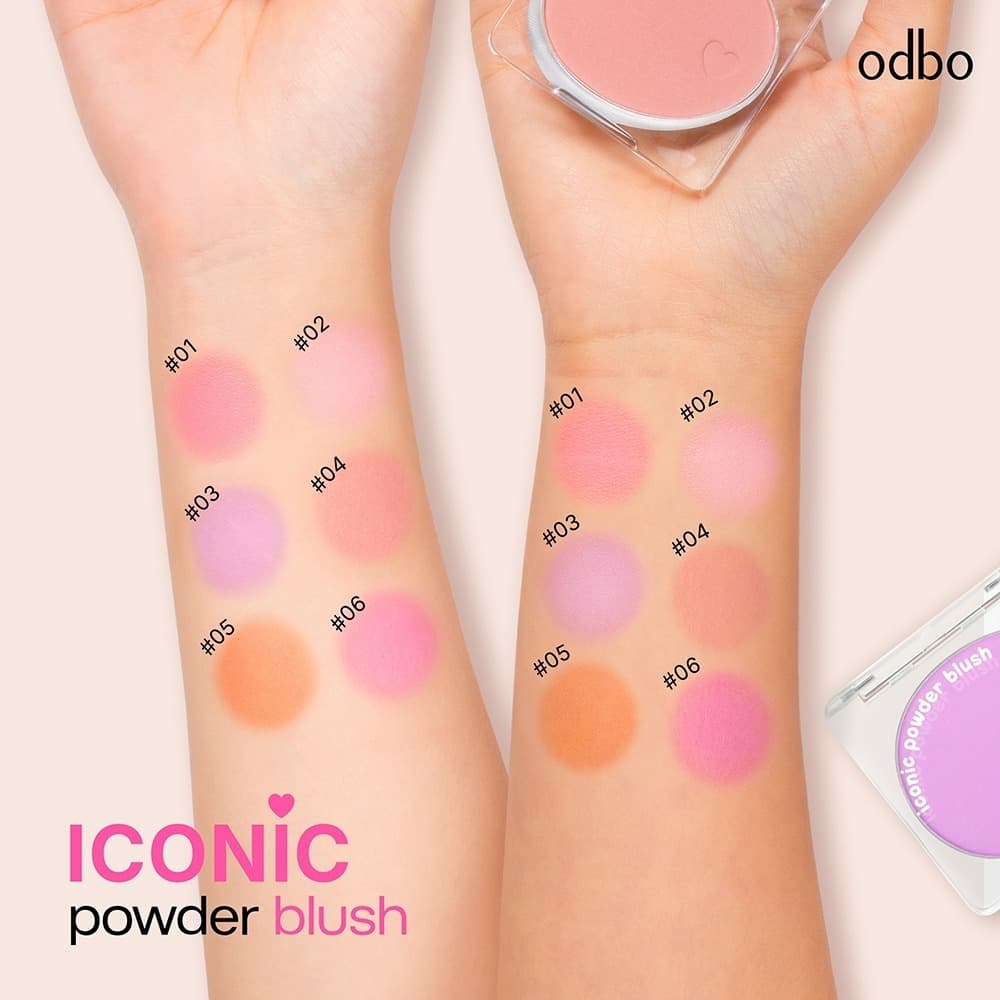 Odbo Iconic Powder Blush od1325 บลัชออน ไอโคนิค พาวเดอร์ บลัช รูปที่ 6