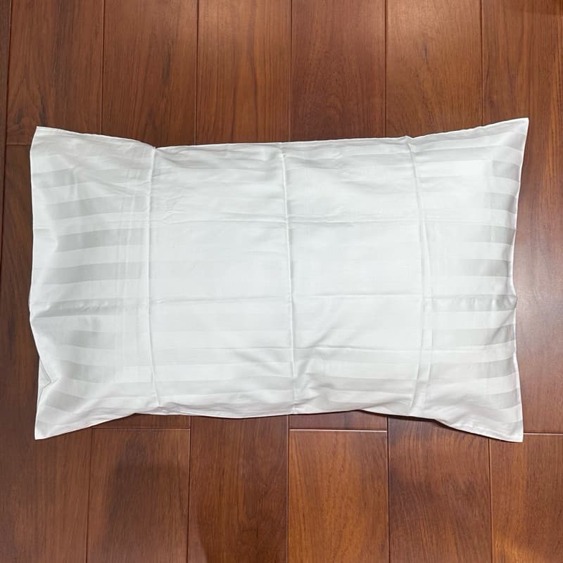 ปลอกหมอน โรงแรม ลายริ้ว ลายเรียบ ขนาดมาตรฐาน cotton100% C260 20*30+6 รูปที่ 2