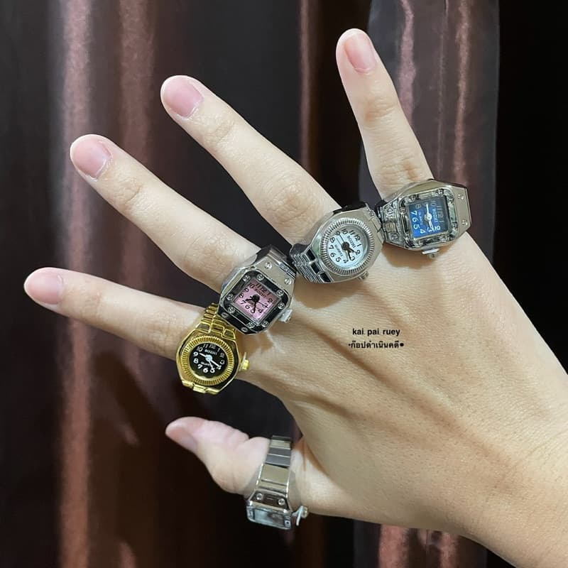 แหวนนาฬิกา Sz.54-58mm+ มีถ่าน พร้อมใช้งาน รูปที่ 1