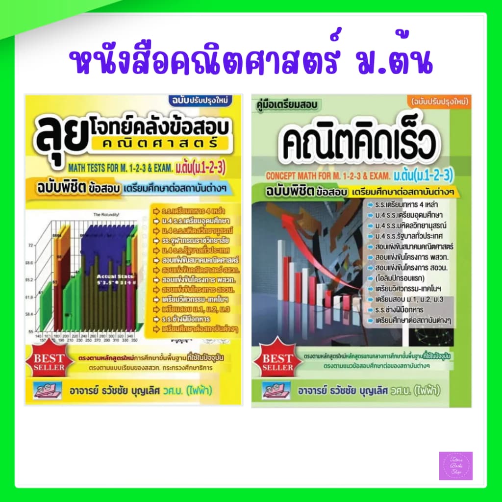 คู่มือเตรียมสอบคณิตคิดเร็ว ม.ต้น | ลุยโจทย์คณิตศาสตร์ | คณิตคิดเร็ว ม.ต้น รูปที่ 1