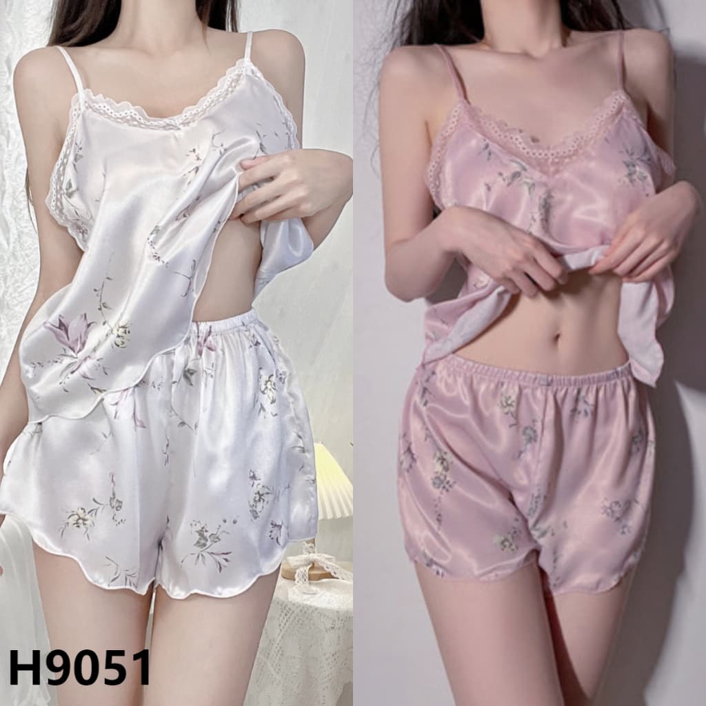 Sexy Girlซีรีส์ชุดนอนเซ็กซี่ลูกไม้ ชุดนอนสตรีเซท 2 ชิ้นหลากหลายสไตล์ ลูกไม้ วัสดุเรียบ. รูปที่ 3