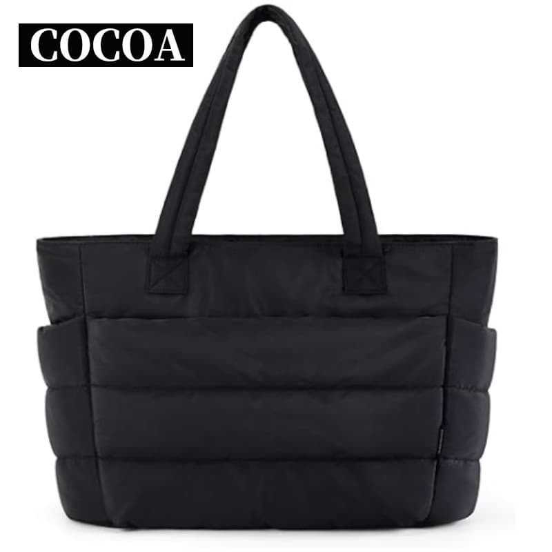 COCOA กันน้ําพร้อมส่งจากไทยกระเป๋าถือสุภาพสตรีแฟชั่นกันน้ําTote Bagกระเป๋าบุนวมลําลอง,สามารถใส่แล็ปท็อปขนาด15.6นิ้วได้