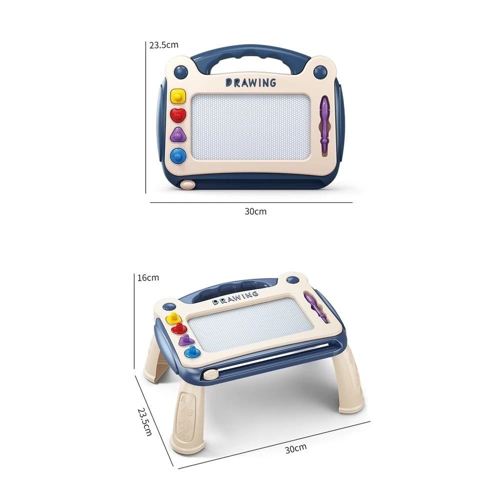 กระดานแม่เหล็ก 4 สี แบบโต๊ะ กระดานเขียนลบได้ กระดานวาดรูป ของเล่นเด็ก เสริมพัฒนาการ รูปที่ 6
