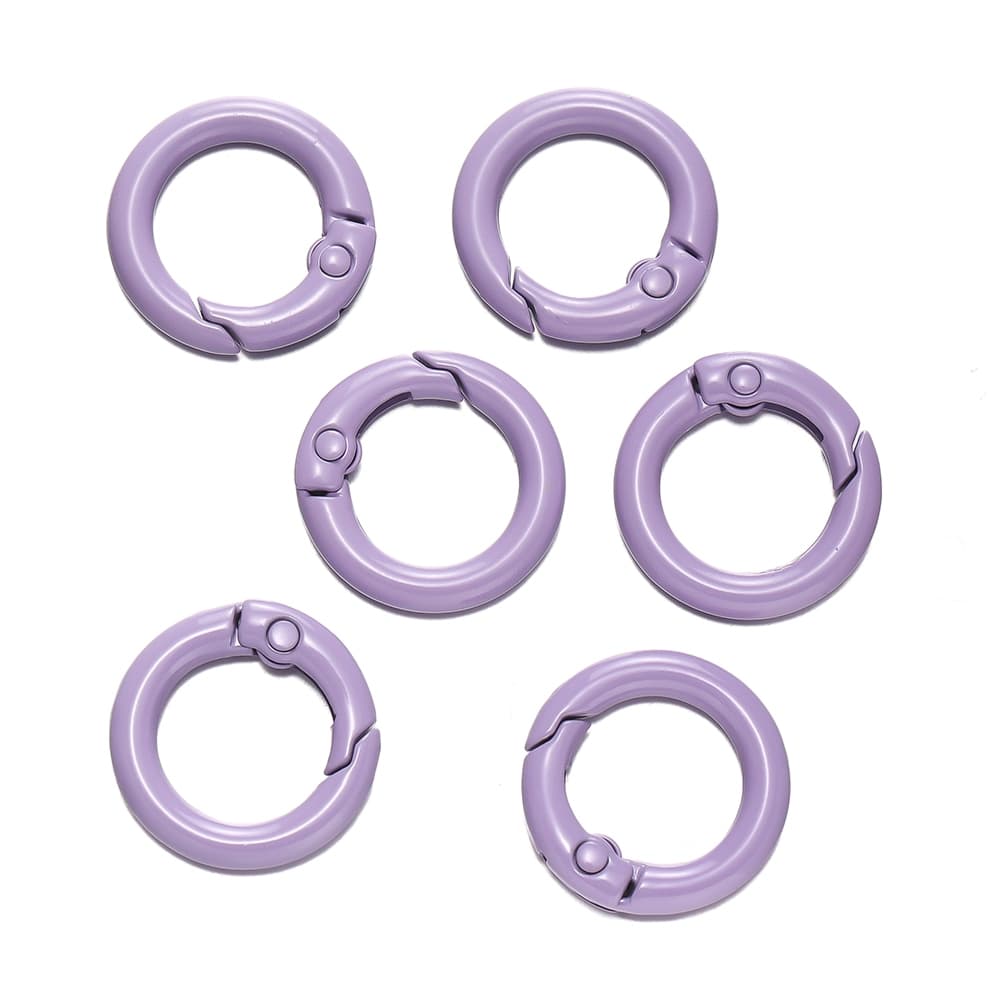 5ชิ้น โลหะผสมสังกะสี คล้องพวงกุญแจ ห่วงกลมขนาด สีแคนดี้ DIY การทำเครื่องประดับจากเชือกคล้องกุญแจ รูปที่ 9