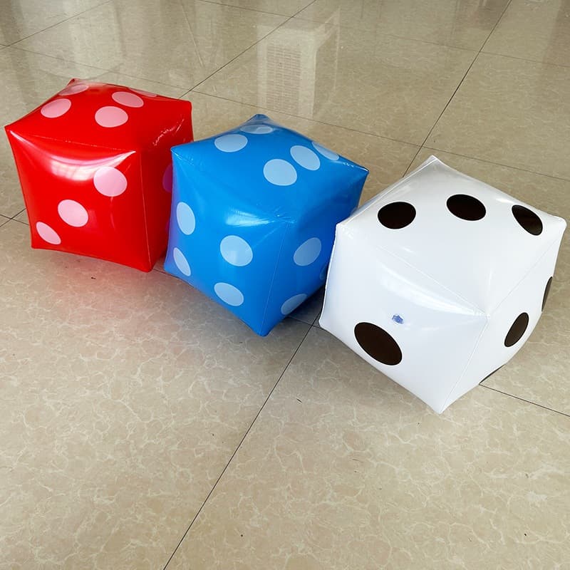 ลูกเต๋าเป่าลม PVC ลูกเต๋า พองลม ขนาดใหญ่ ของเล่นเด็ก ของเล่นสระว่ายน้ำ ฮิตในtiktok ลอยน้ำได้ กิจกรรมกลางแจ้ง เกมส์ชายหาด รูปที่ 6