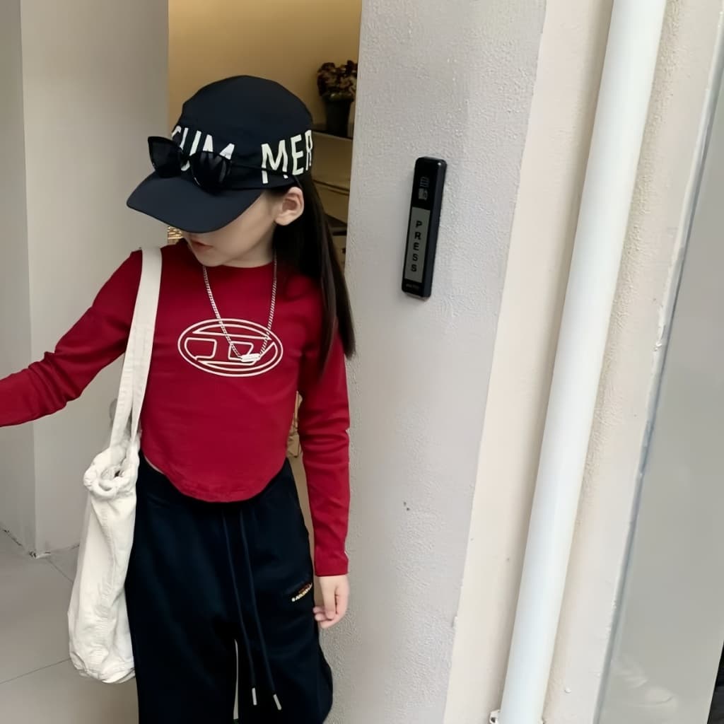 Beryl kidsเสื้อแขนยาวเด็กเสื้อยืดสไตล์เกาหลีรุ่นใหม่ เสื้อผ้าแฟชั่นแซ่บๆ ลำลองสบายๆ สำหรับเด็กผู้หญิง ฤดูร้อน รูปที่ 9