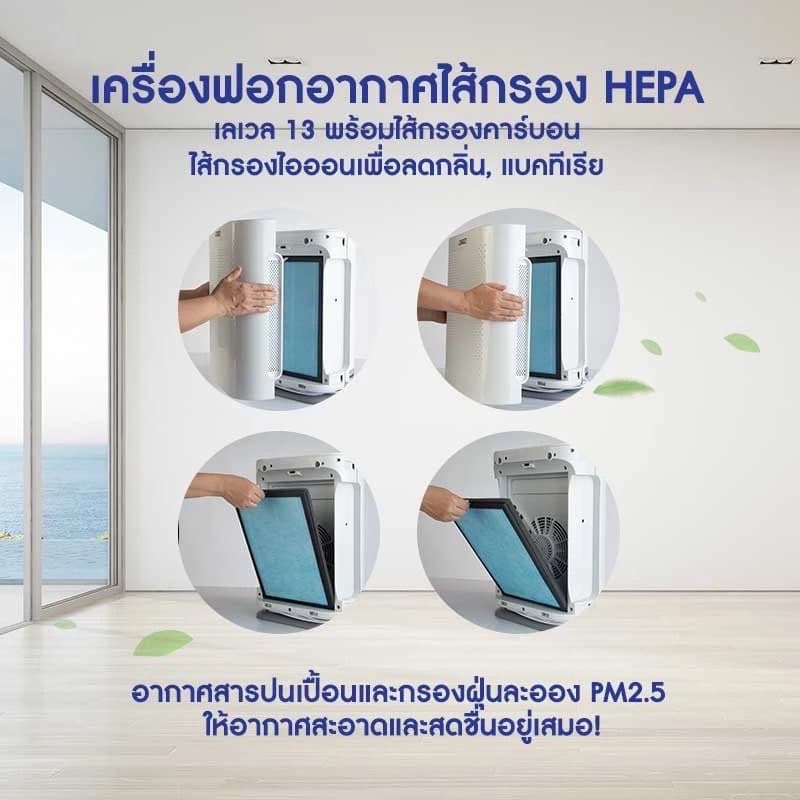 เครื่องฟอกอากาศ OTTO PA-555 ระบบกรอง 3 ชั้นกรองฝุ่นPM2.5ได้HEPAเลเวล13 รูปที่ 6