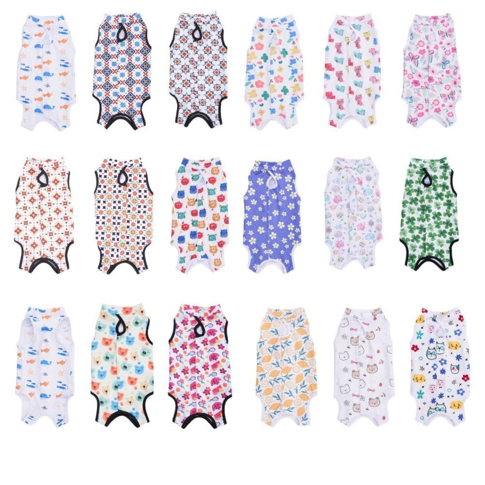 เสื้อทำหมันสัตว์เลี้ยง กันเลียแผล ผ้ายืด นิ่ม สีสวย ตรวจสอบขนาดก่อนสั่งด้วยน้า รูปที่ 4