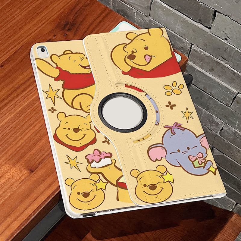 ส่งในพื้นที่เคสป้องกัน iPad หมุนได้ 360° Winnie Pooh เหมาะสำหรับรุ่น gen9 Air4/5 Gen11 Air8 11 รูปที่ 8