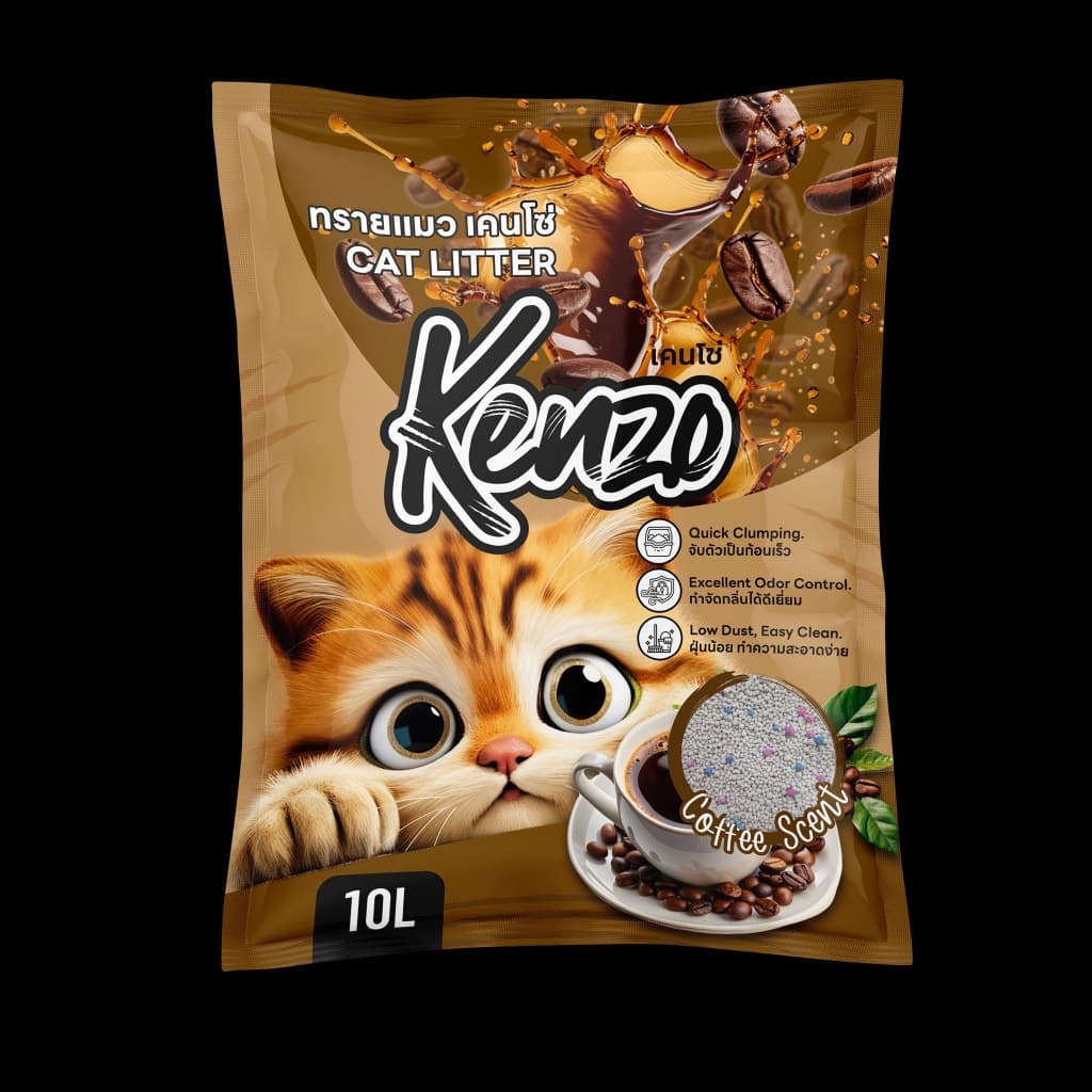 ทรายแมว Kenzo 10 ลิตร 4 ถุง = 40 ลิตร ทรายแมวคุณภาพดี เคนโซ่ จับก้อนดี รูปที่ 7