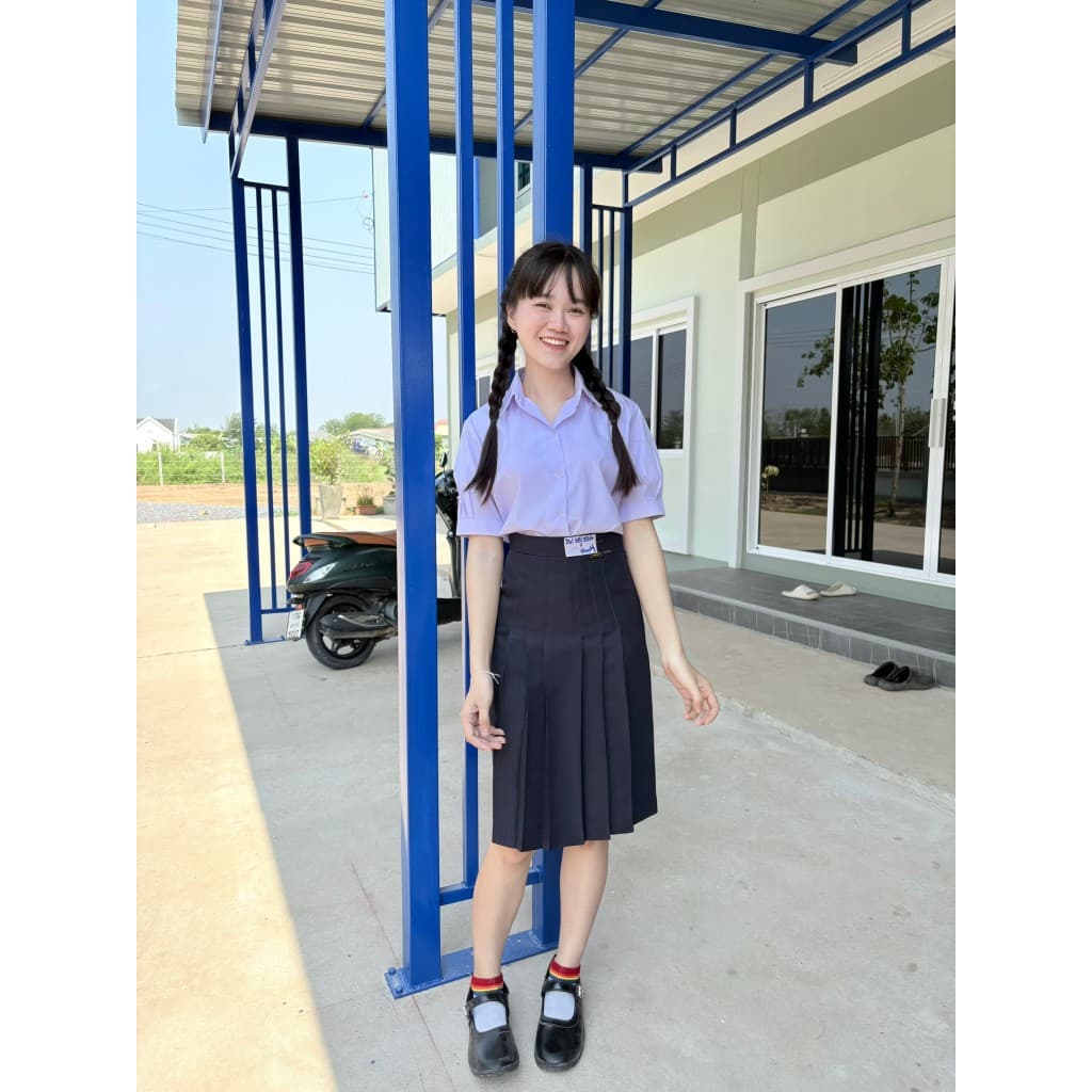 กระโปรงนักเรียนตราน้านา สีกรมเข้ม ตีเกร็ด 6.5 (แจ้งรับบิล กรุณาหมายเหตุก่อนยืนยันคำสั่งซื้อ) รูปที่ 7