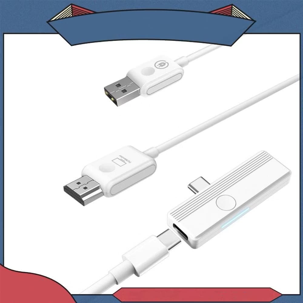 type c to HDMI กรณ์สะท้อนหน้าจอแบบไร้สาย HDMI สะท้อนหน้าจอแบบไร้สาย HDMI TO USB/TYPE-C รับสัญญาณได้ถึง 30เมตร รุ่น CS7 รูปที่ 4