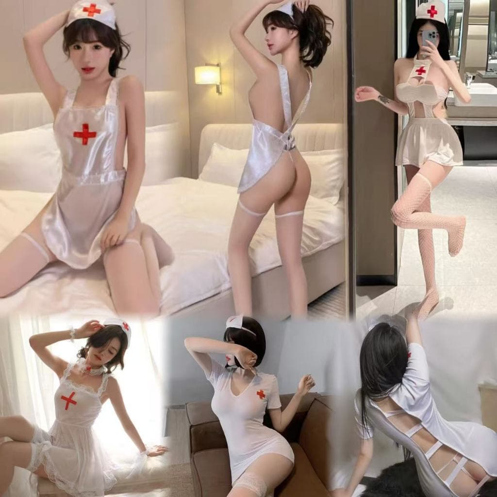 ชุดคอสเพลย์ พยาบาล ชุดนอนไม่ได้นอน จากไทย1-3วัน ชุดเซ็ท ผู้หญิง ชุดนอนQQ97 รูปที่ 1