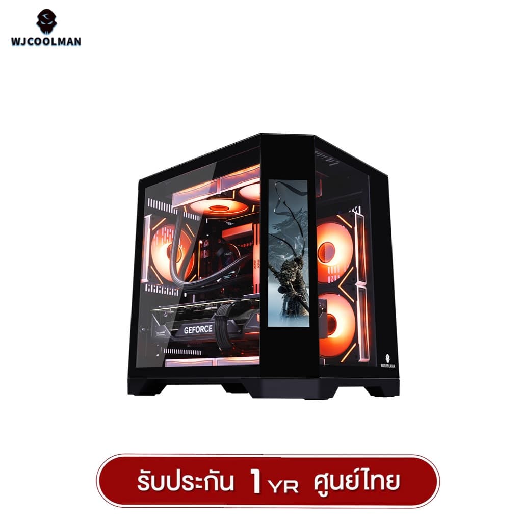 เคสคอมพิวเตอร์ WJCOOLMAN Dreamer LCD Mini M-ATX Panorama Tempered Gaming Case รับประกัน 1 ปี รูปที่ 7