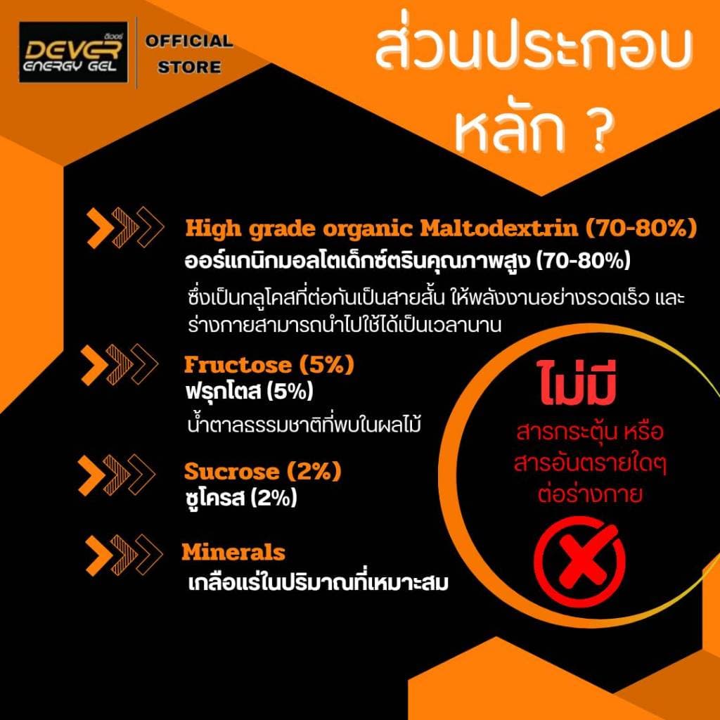Dever Energy Gel 40 ml รูปที่ 4