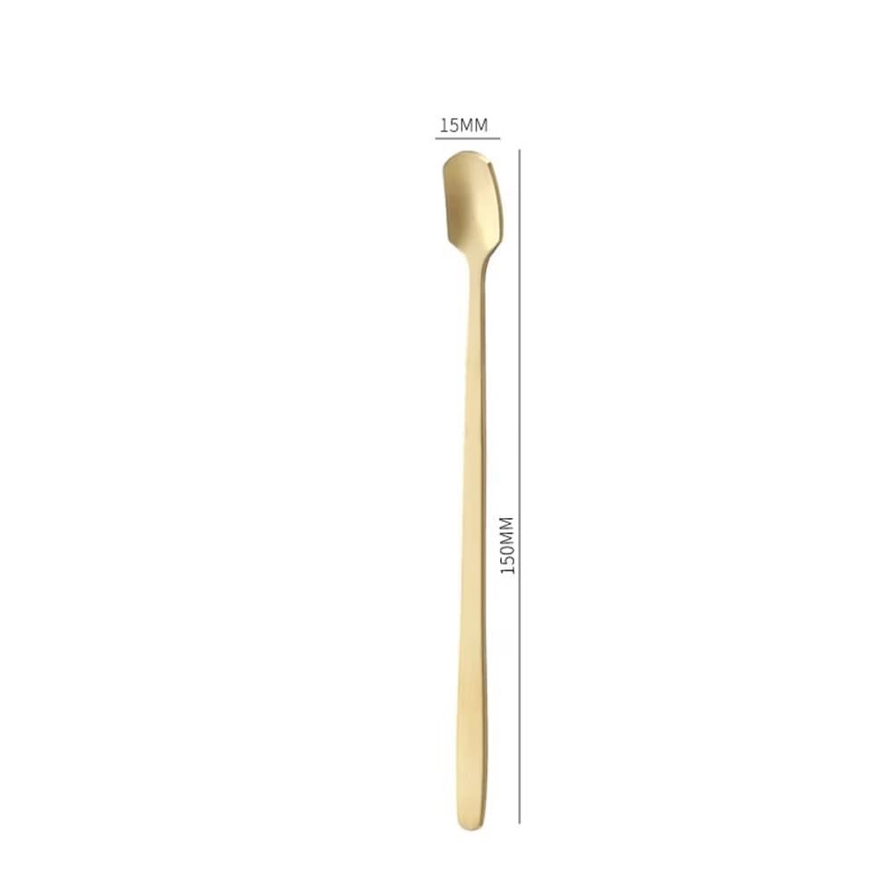 ช้อนตักมัทฉะ ช้อนคนกาแฟ ชา นม สเตนเลส “รุ่นบาง” ด้ามจับยาว 15-17 cm. รูปที่ 6
