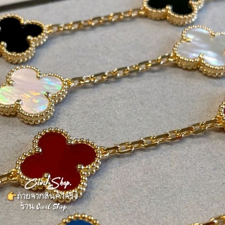 สร้อยข้อมือ ใบโคลเวอร์ ดอก1.5ซม. CIVIL JEWELRY รูปที่ 7