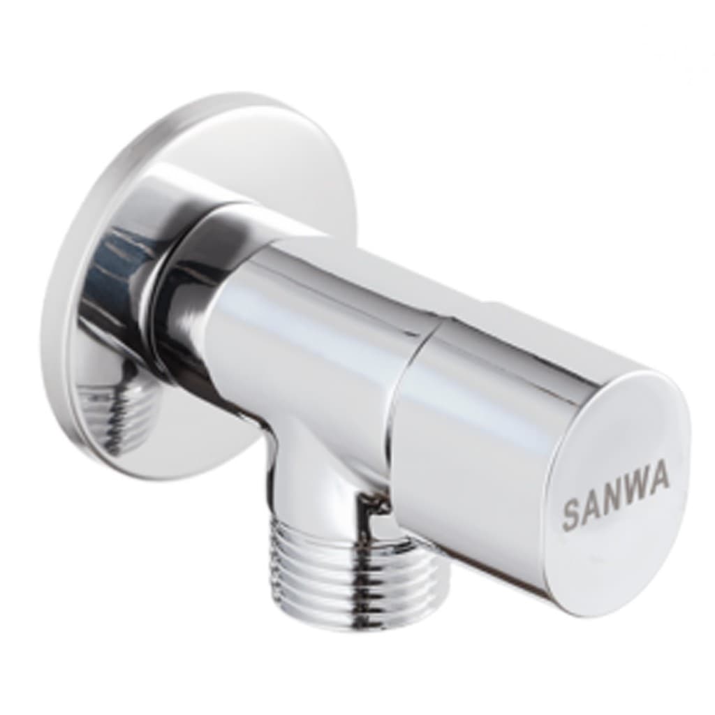 SANWA ก๊อกติดผนัง สต๊อปวาล์ว 1-2 ทาง/แบบสวมสายยาง/ติดผนังปลายเรียบ ซันวา เจ็ท ขนาด 1/2″ รูปที่ 2