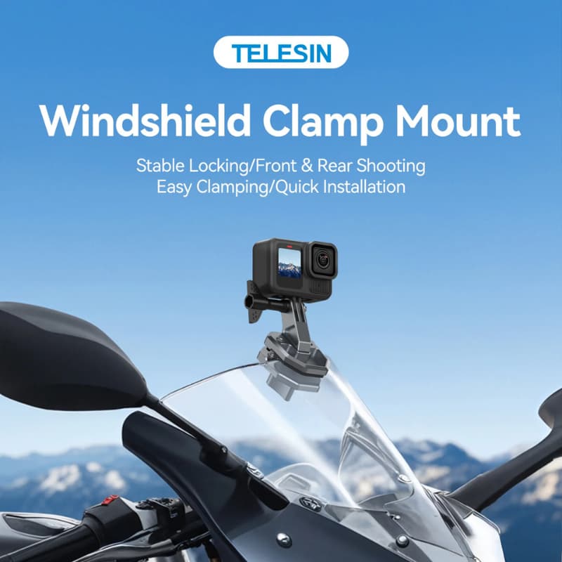 Telesin ที่ยึดกระจกหน้ารถ Windshield Clamping Brackets รูปที่ 2