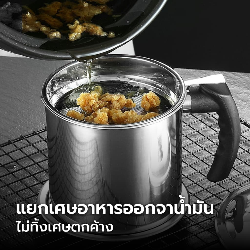 Alechaung หม้อกรองน้ํามันสแตนเลส 304สแตนเลส ที่กรองน้ํามัน 1.3/1.8L หม้อกรองน้ํามัน oil filter pot รูปที่ 6