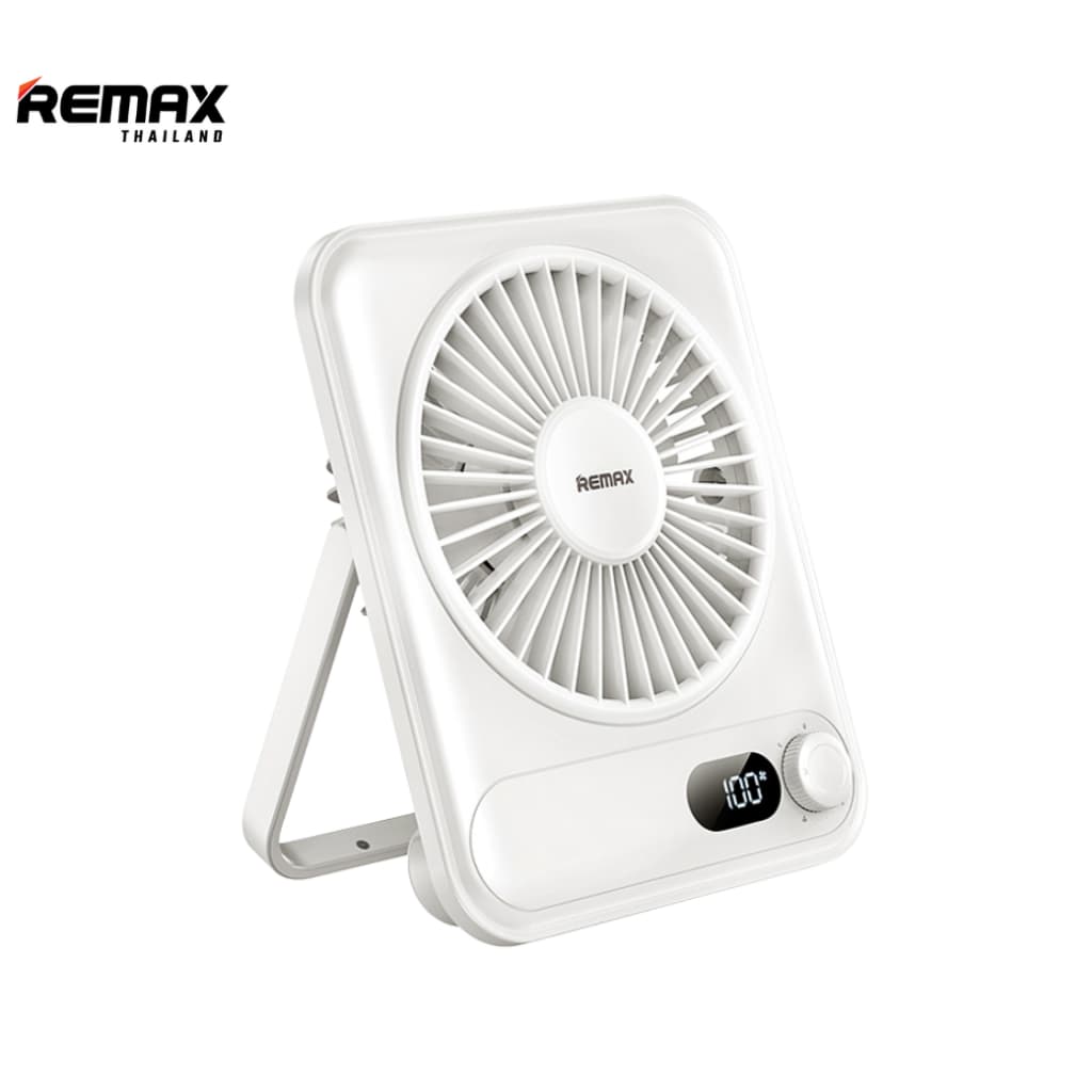 Remax Fan RS-ZF03 - พัดลมตั้งโต๊ะ ขนาดเล็ก ลมแรง 100 ระดับ พกพาสะดวก มีขาตั้งพับได้ 180 องศา รูปที่ 8