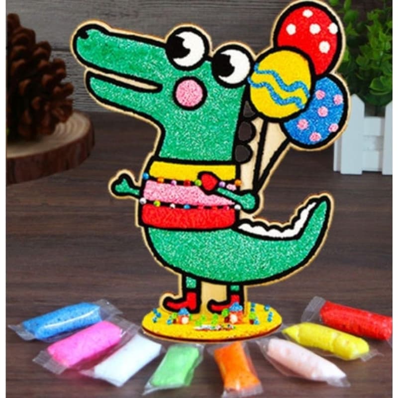 ลายเยอะ ดินโฟม กระดานแปะเม็ดโฟม diy ระบายสีแผ่นไม้ ดินปั้น ของเล่นเสริมพัฒนาการ ลายใหม่ รูปที่ 7