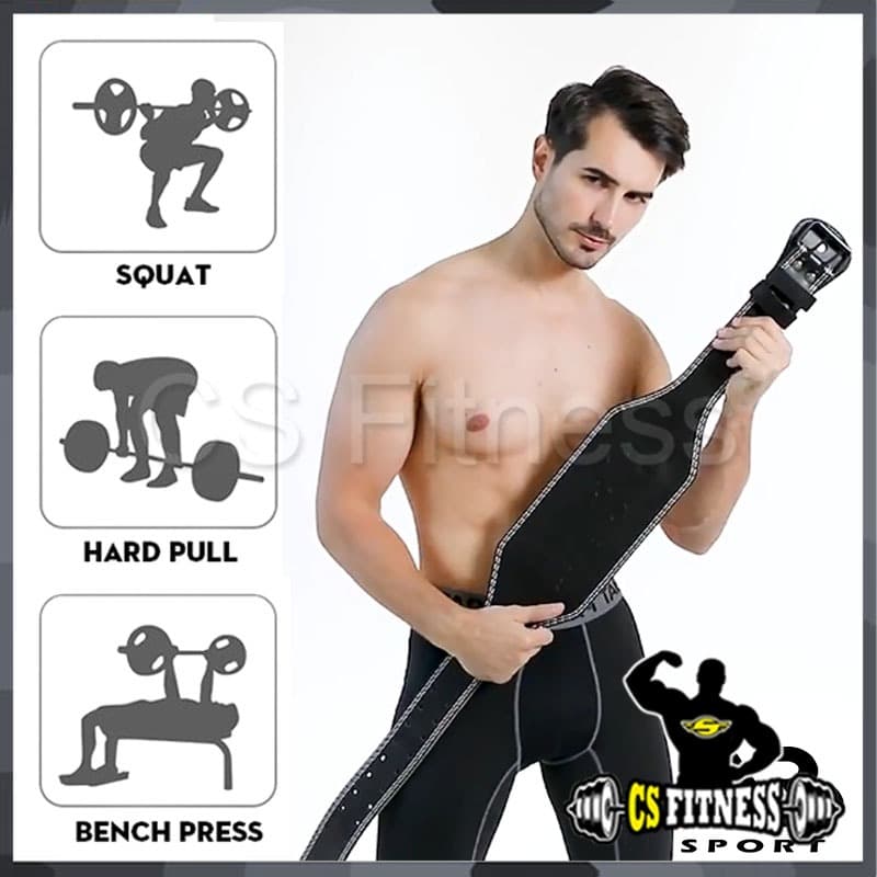 เข็มขัดยกน้ำหนัก หนังกว้าง 15cm – PU Leather Lifting Belt รูปที่ 8