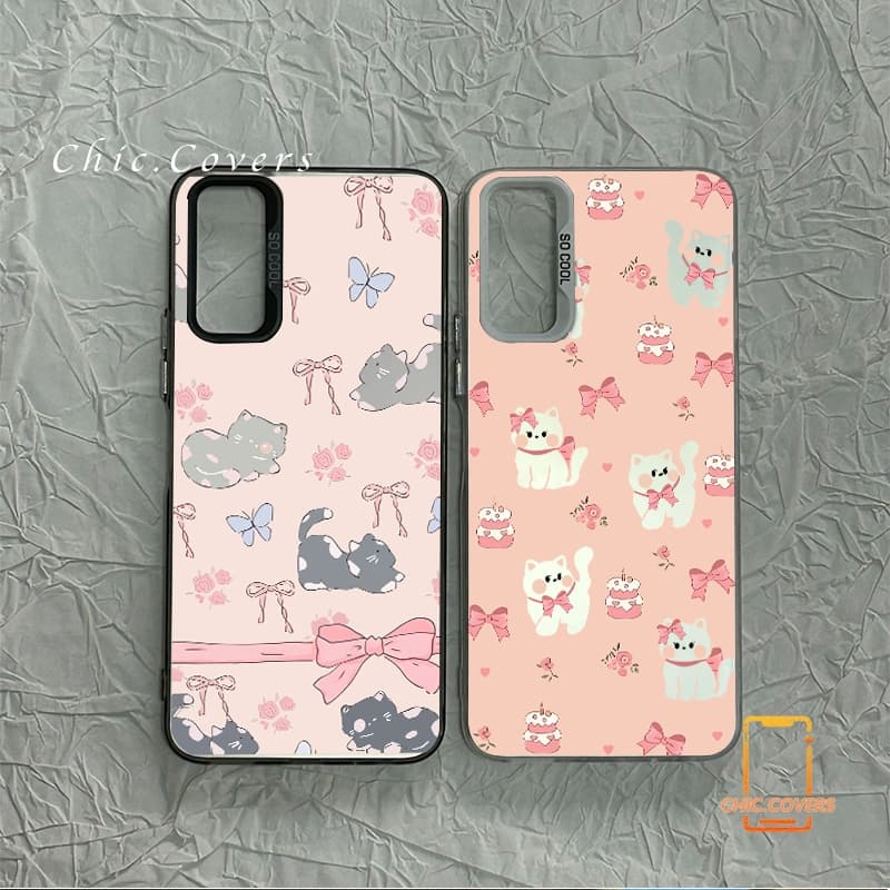 เคสน่ารักการ์ตูนแมวน้อยสีชมพู เคสVIVO Y20 Y20s Y12s Y12A Y15s Y15A Y01 Y21 Y21T T1X Y33S Y33T Y17s Y28 Y16 Y02s Y56 Y27s รูปที่ 1