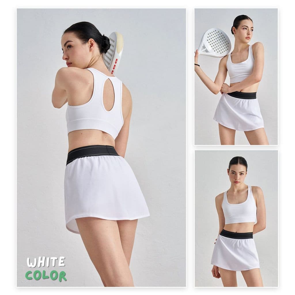 กระโปรงกีฬา 2in1 มีซับในพร้อมช่องเก็บของ ผ้านุ่ม เบาสบาย ยืดหยุ่นสูง ใส่ตีเทนนิส ออกกำลังกาย แฟชั่น รูปที่ 7