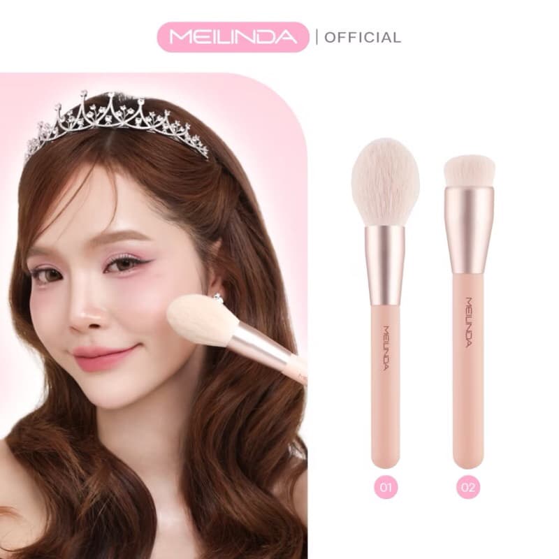 Meilinda Ballerina Basic Brush แปรงแต่งหน้า ขนแปรง นุ่ม ไม่บาดใบหน้า MC4316 รูปที่ 4