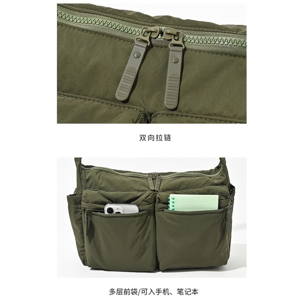 จัดส่งในกรุงเทพฯ -Uniqlo กระเป๋าสะพาย ยูนิโคล่ ใส่ของได้เยอะ กันน้ำได้ สินค้า รูปที่ 7