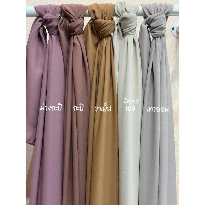 ผ้าพันยาวชีฟองพรีเมี่ยม Premium Chiffon ขนาด 185*70 รูปที่ 3